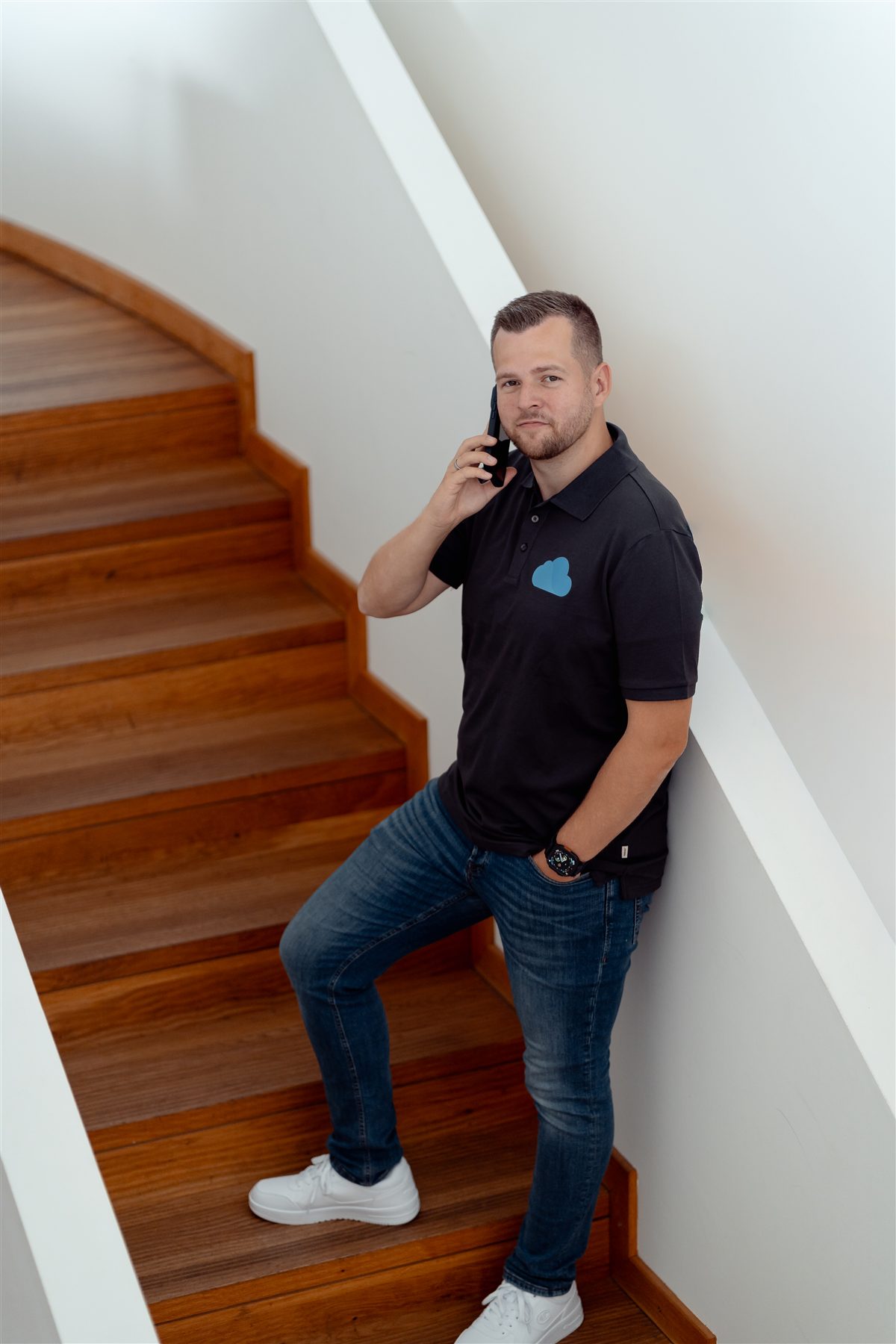 Marius Huntemann im Gespräch mit einem Kunden